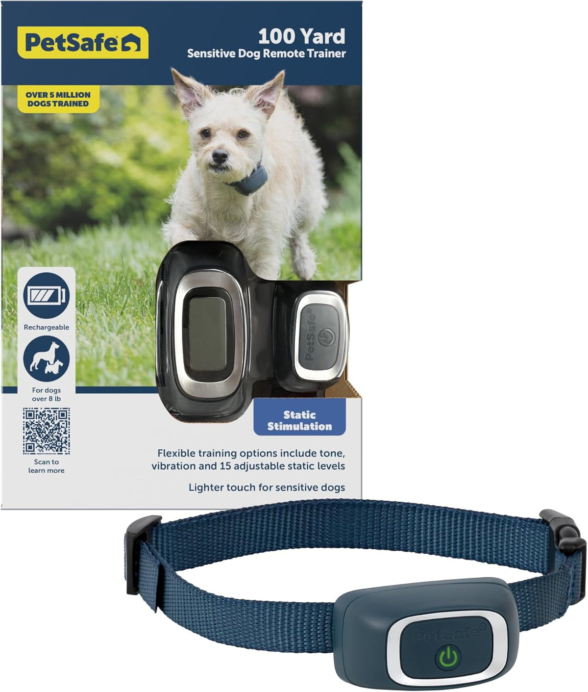 petsafe 100 yard lite remote trainer, rechargeable, waterproof, main product view