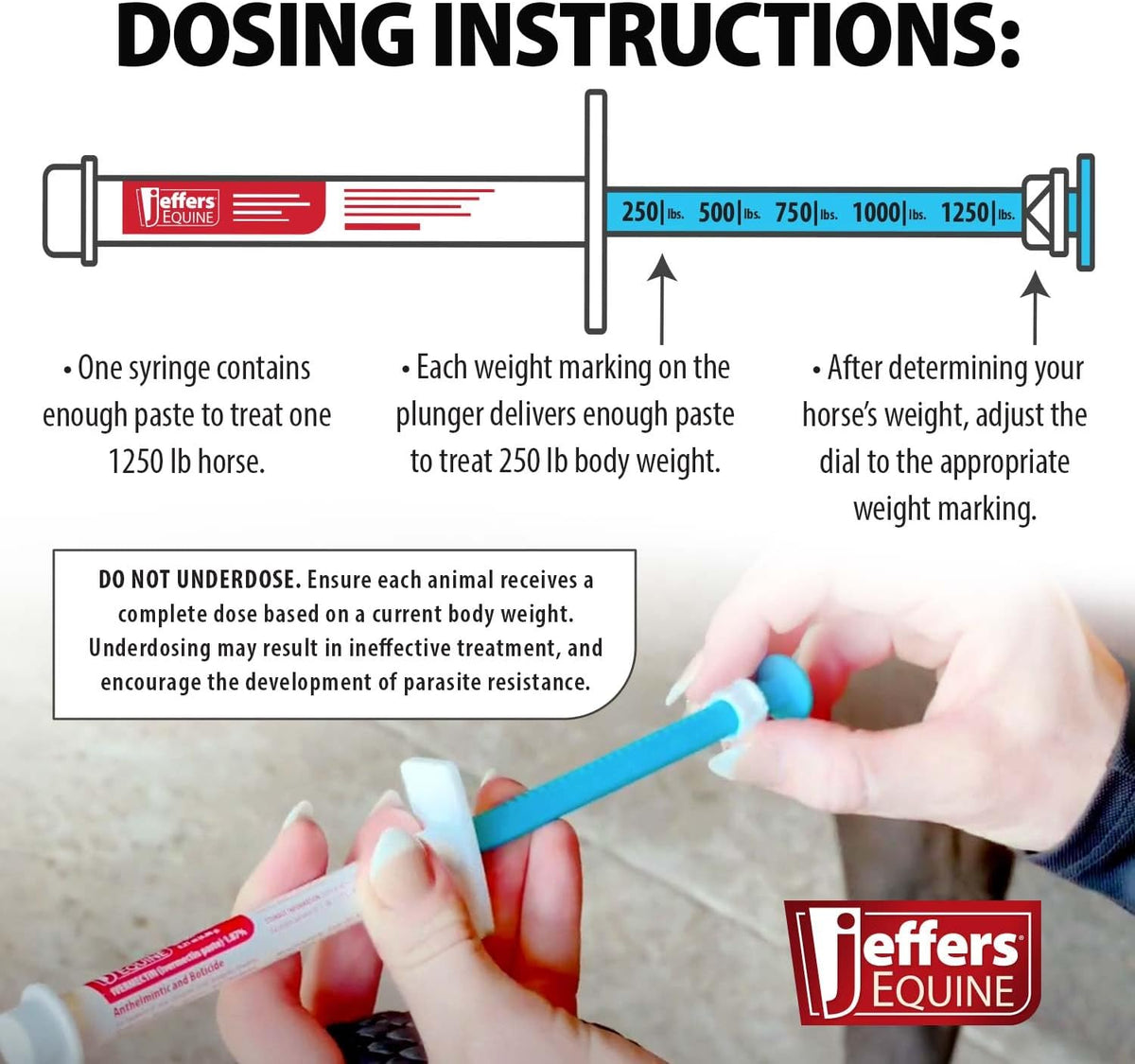 jeffers 1.87% ivermectin gel dewormer for horses | showing dimensions