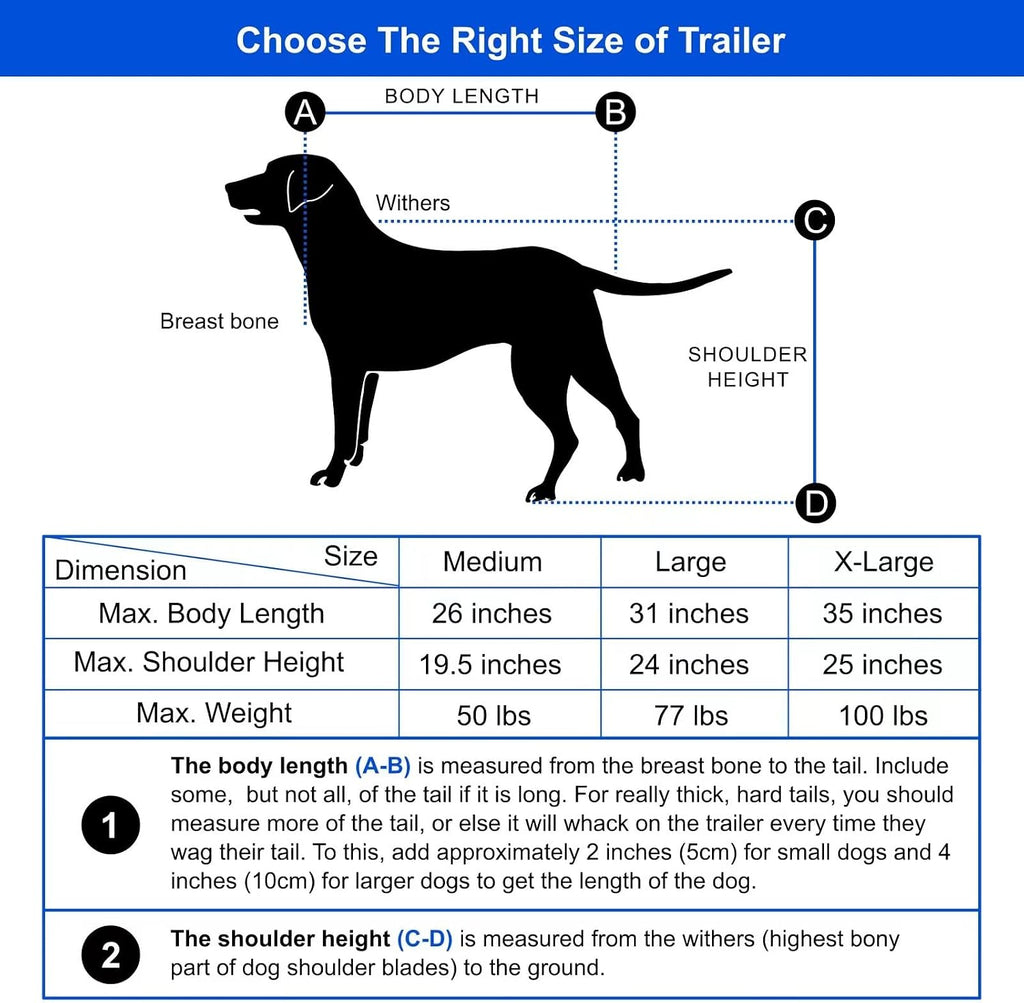 doggyhut® premium xl pet bike trailer, up to, front angle view