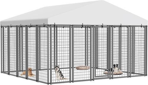 10x10 ft outdoor dog kennel, heavy duty dog, main product view