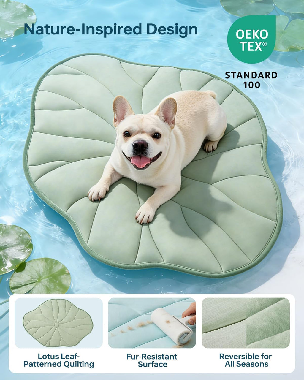bg-babygo dog cooling mat, 48" x 28" reversible, close-up detail