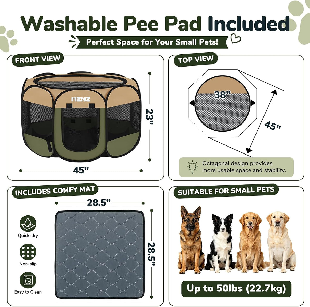 dog cat small animal puppy playpen with pee shown in use