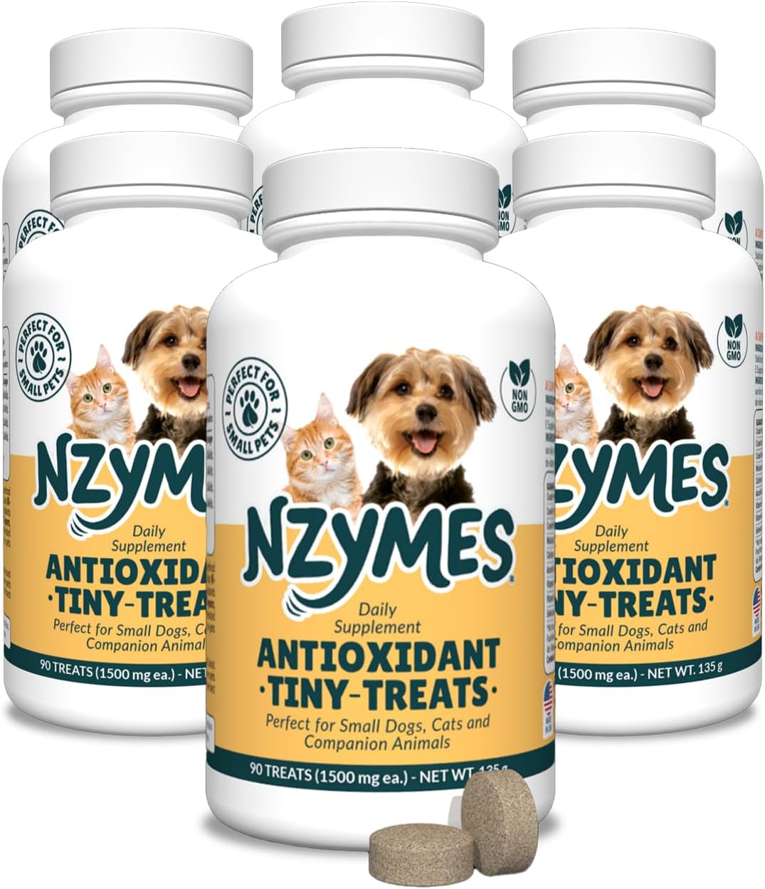 nzymes antioxidant tiny treats for small dogs, hip, main product view