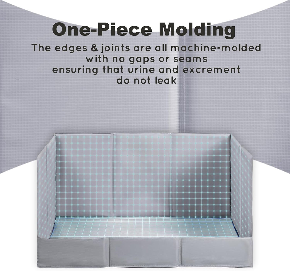 hq4us 4legs dog litter box pee pad holder, side view