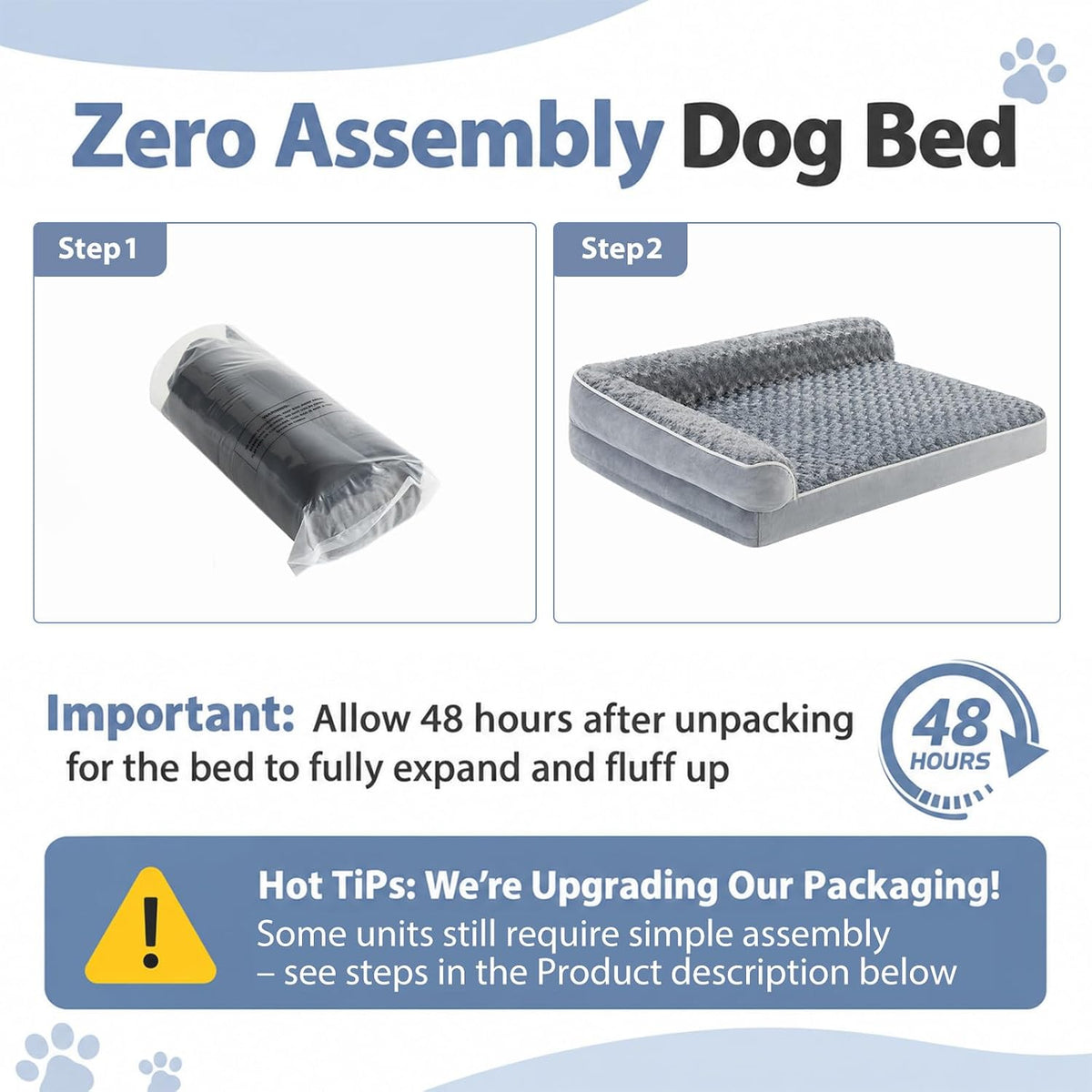 bfpethome orthopedic washable dog bed, sleeping couch for, package contents