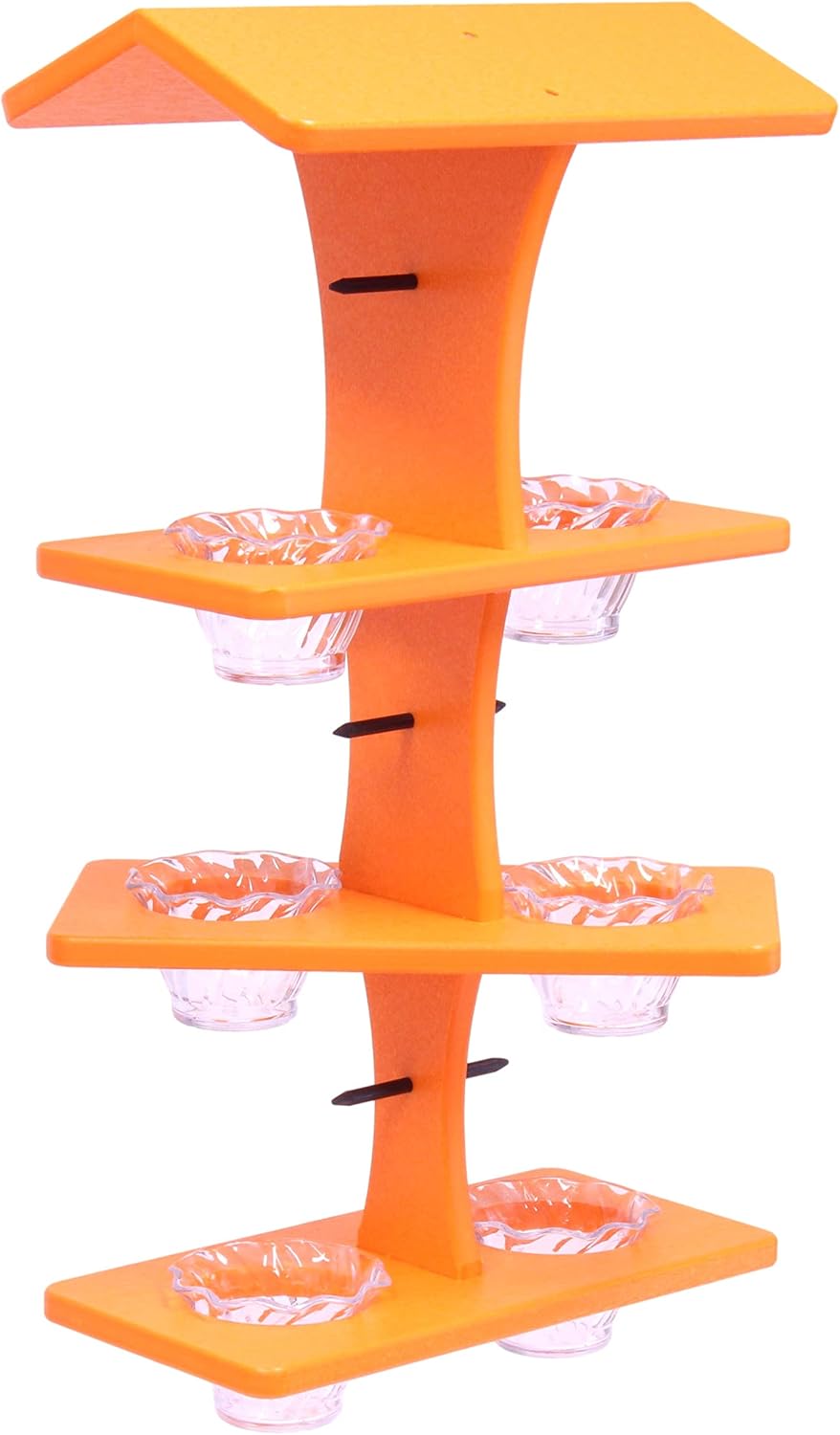 oriole bird feeder, triple deck, orange, main product view