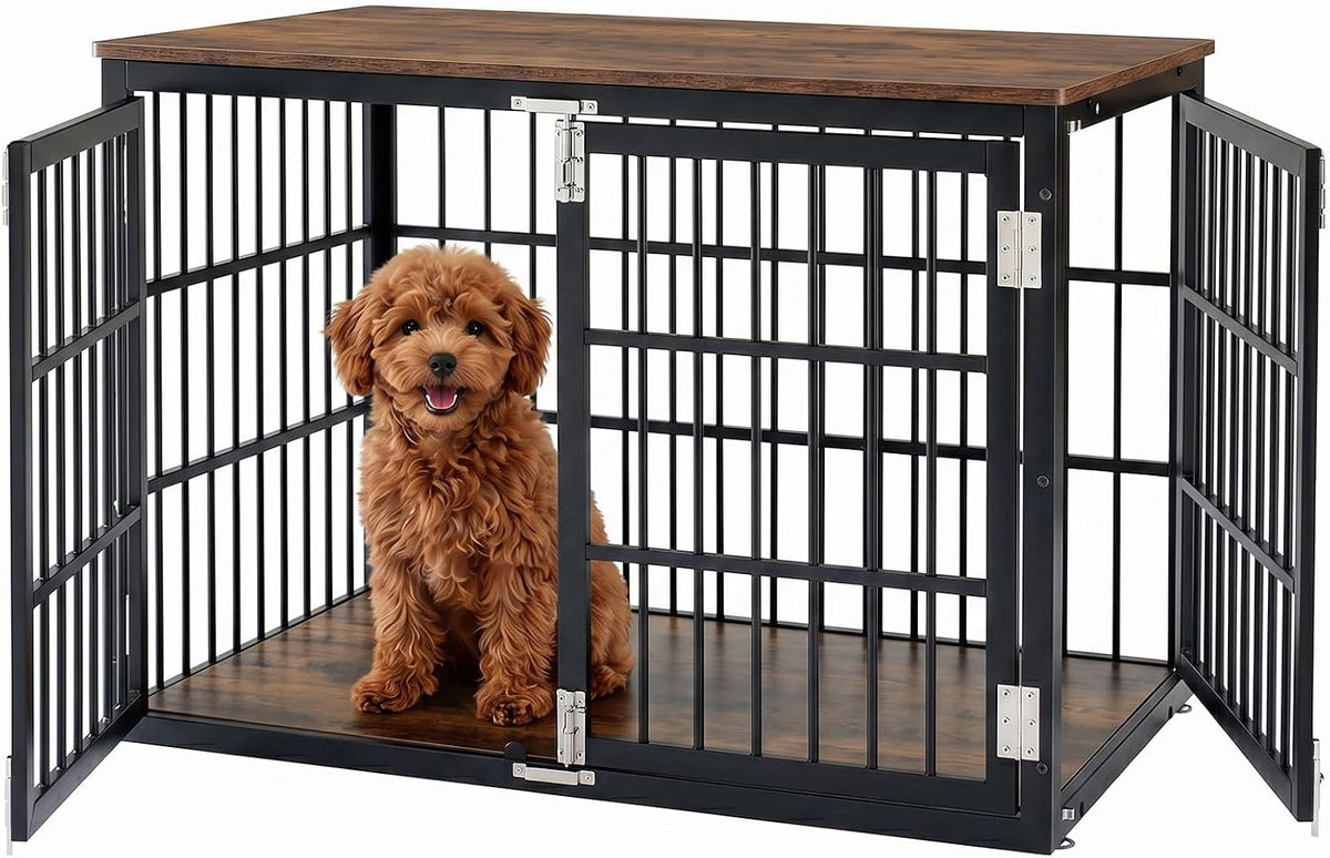 dumos dog crate furniture 38 inch indoor crate, main product view