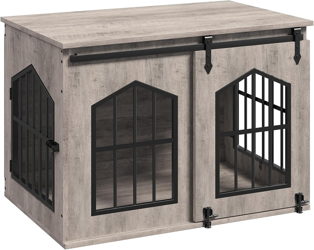 mahancris dog crate furniture, 31.5" farmhouse dog kennel, view 9