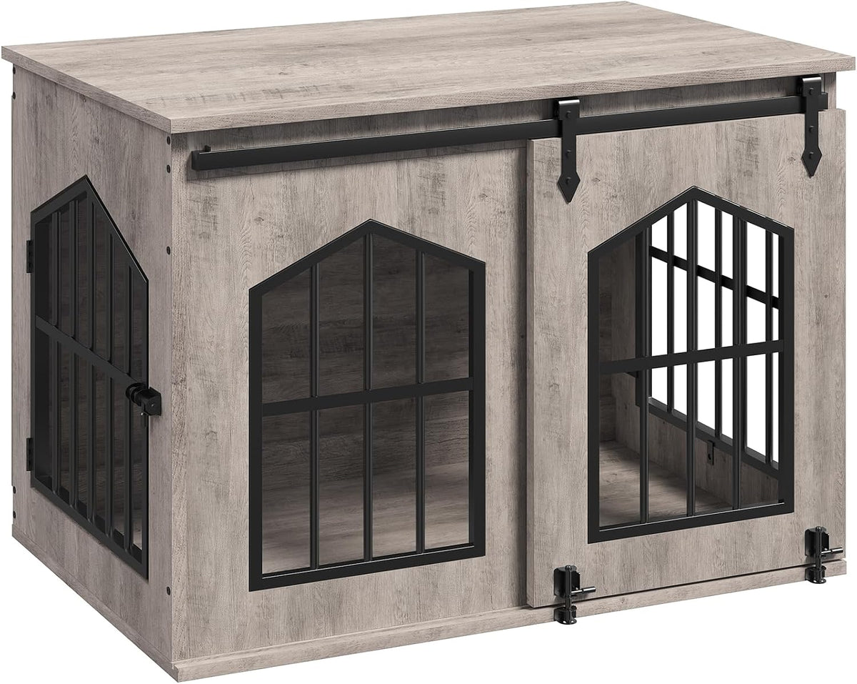 mahancris dog crate furniture, 31.5" farmhouse dog kennel, view 9