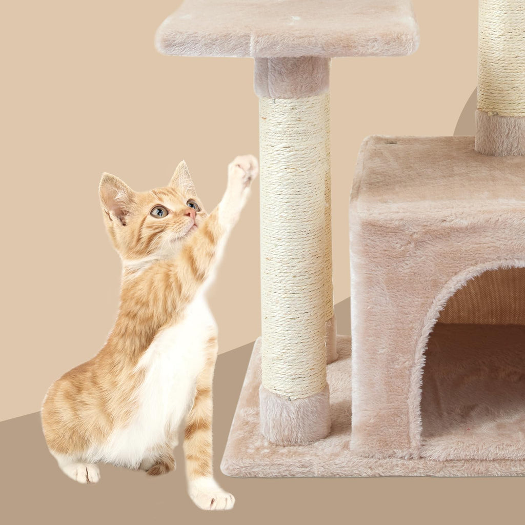 cute cat tree kitten cat tower condo cat, side view