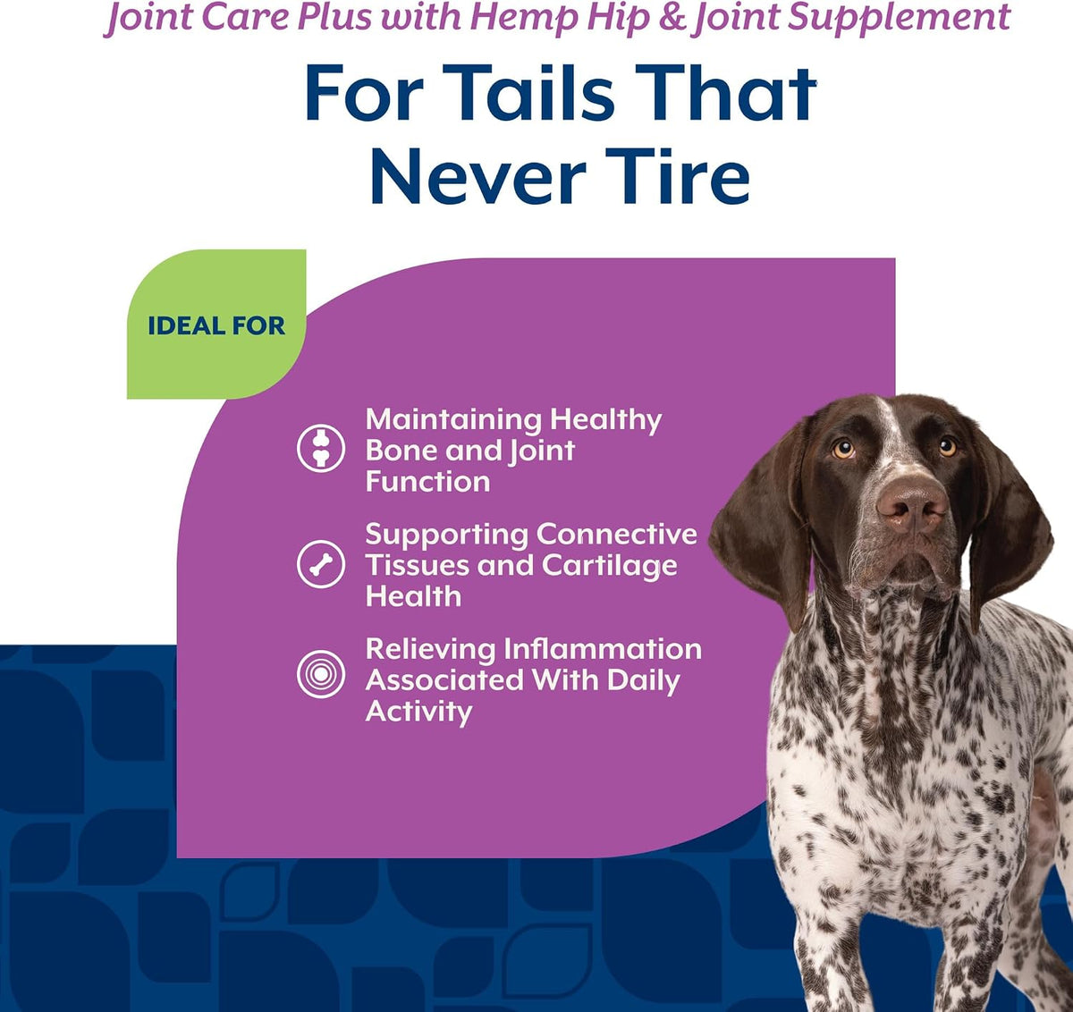 naturvet hemp advanced joint health dog supplement soft, side view