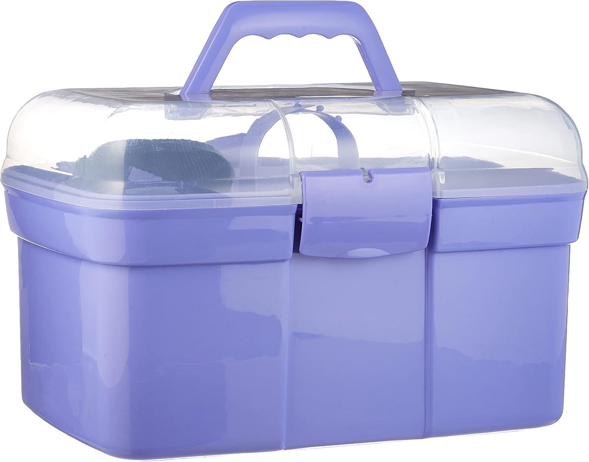 kerbl grooming box filled for children, purple (care shown in use