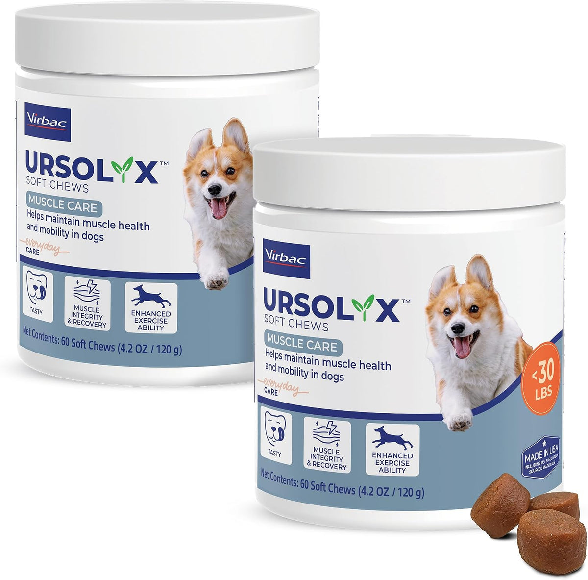 virbac ursolyx soft chews for dogs | muscle, main product view