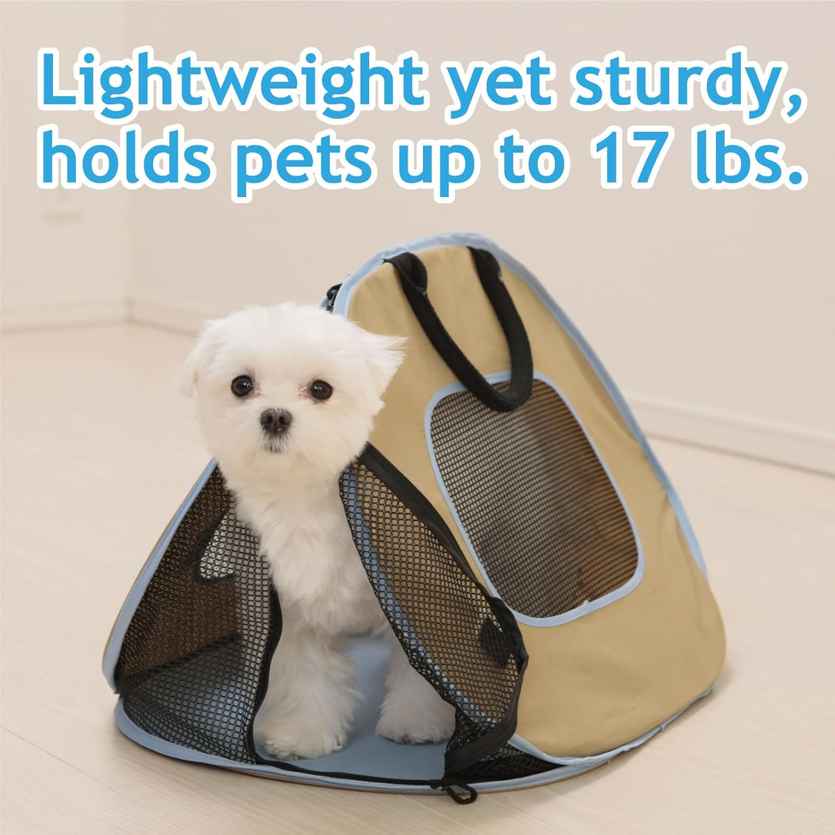 necoichi portable ultra light cat carrier showing dimensions