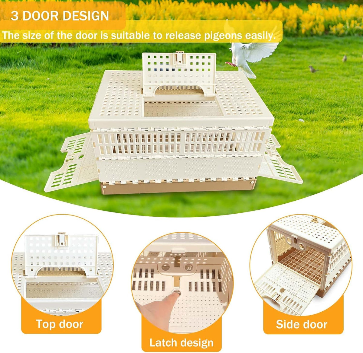 folding bird cage pigeons travel cage training cage, side view