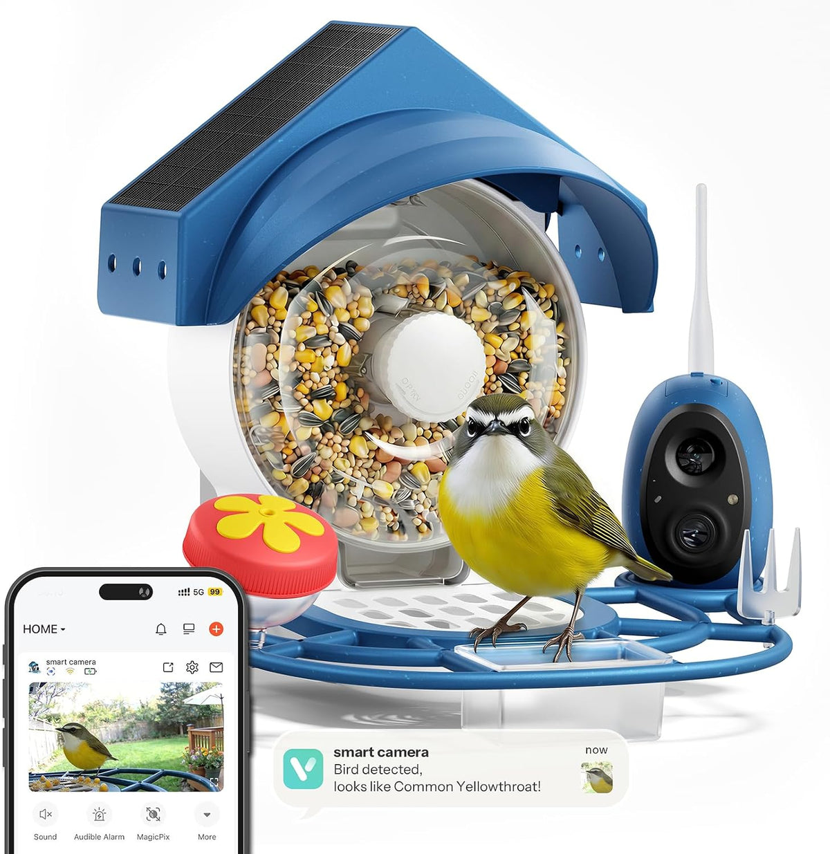 smart bird feeder with camera - 2k hd, main product view