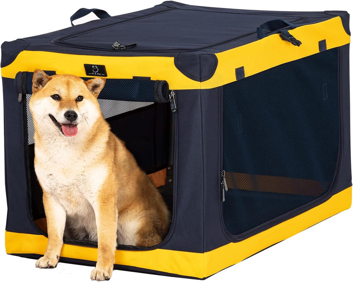 a 4 pet 36-in foldable soft-sided dog crate, main product view