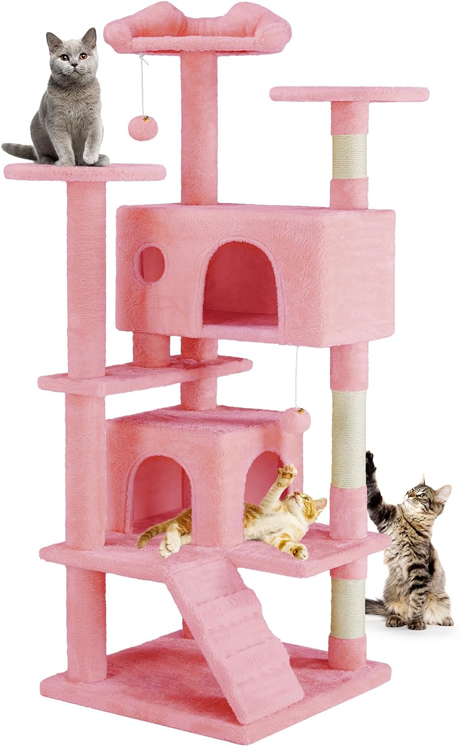 dumos 54-inch cat tree tower with scratching posts, main product view