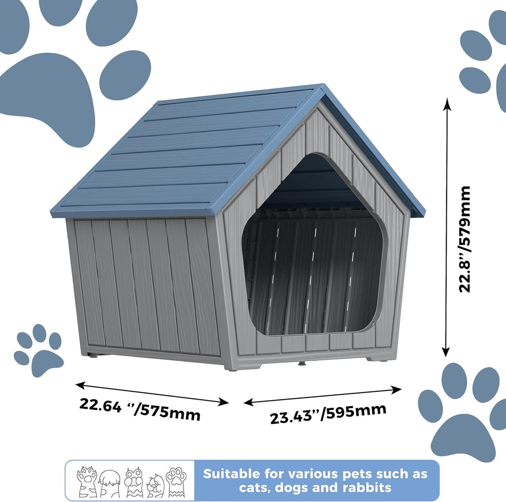 dog house indoor outdoor cat house animal shelter shown in use