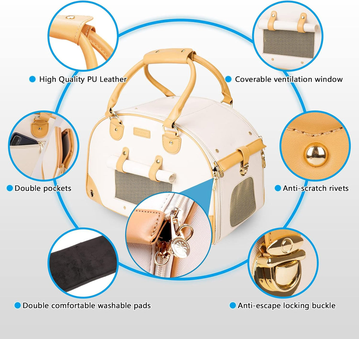dog carrier, cat carrier, pet carrier, foldable premium, close-up detail