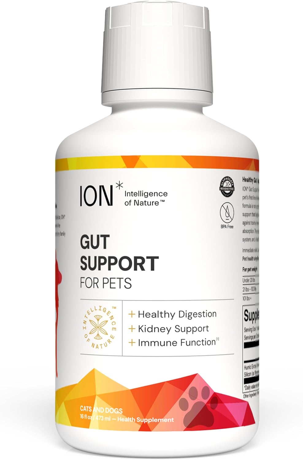 ion* intelligence of nature gut support for pets, main product view