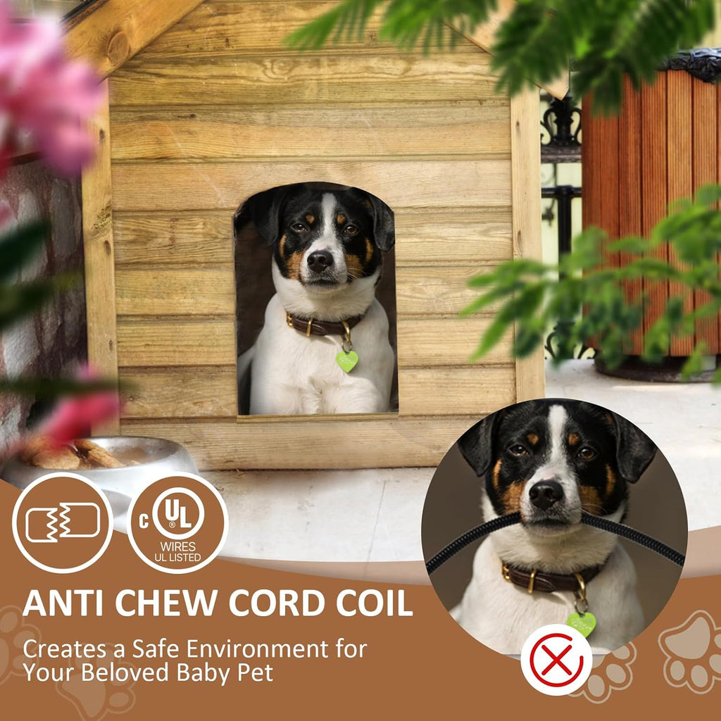 briidea 400w dog house heater with ptc rapid, side view