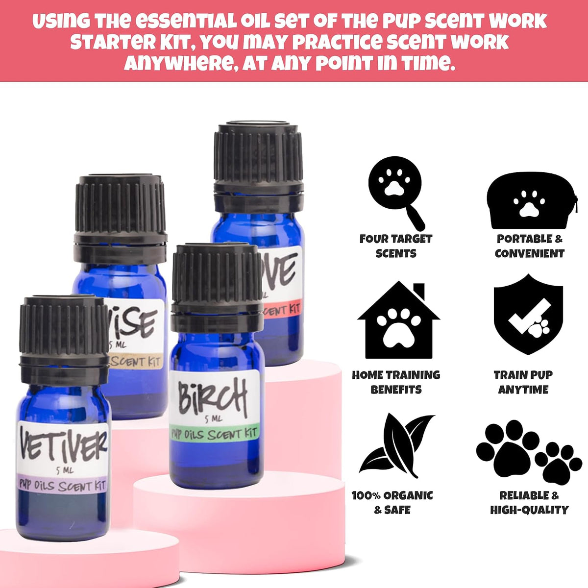 ink oil - pup scent work starter kit, side view