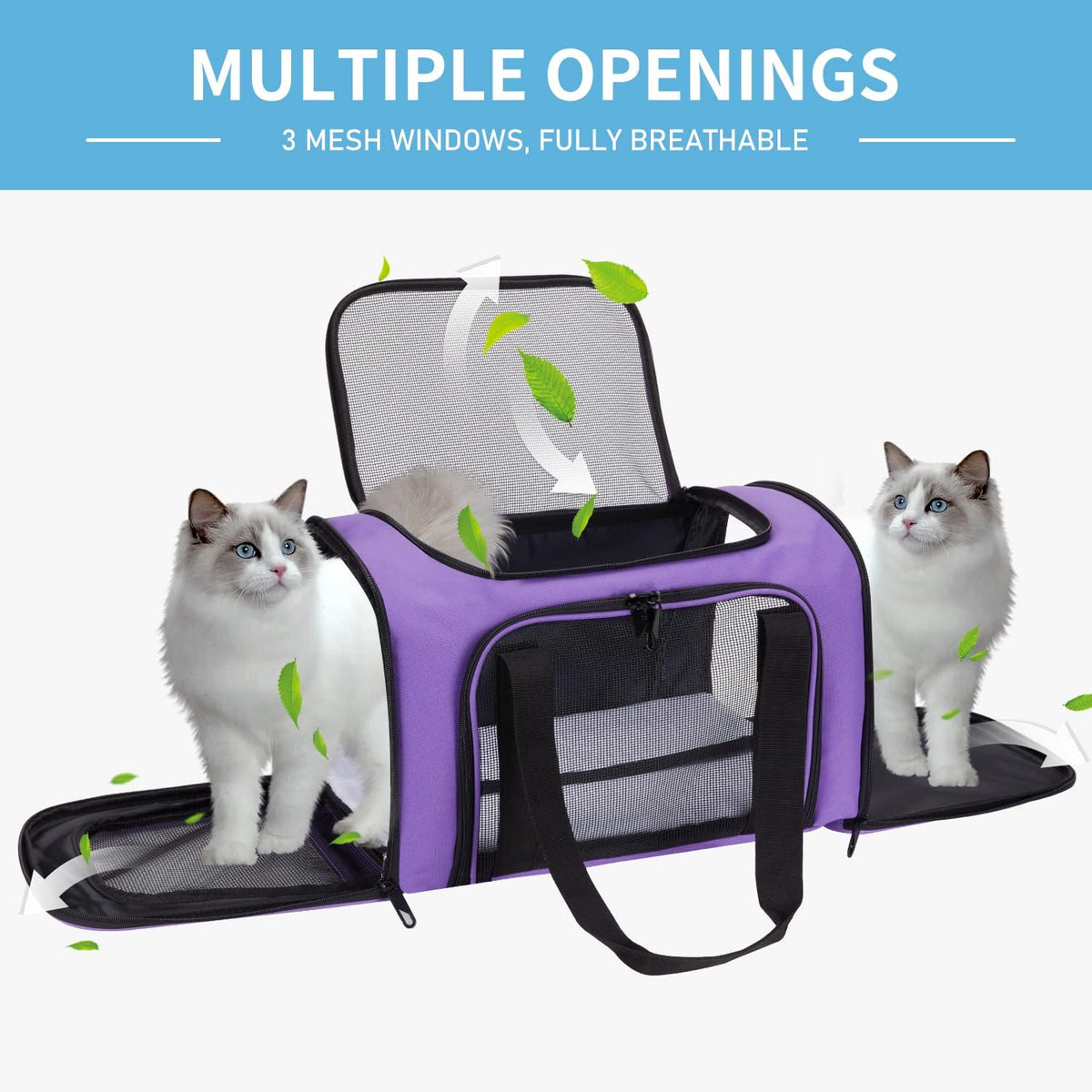 pet carrier - airline & tsa approved soft, side view