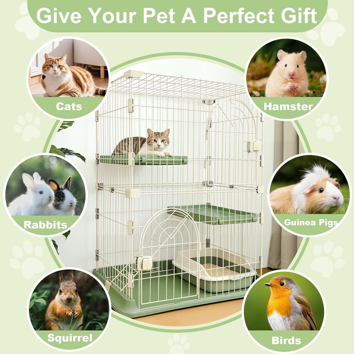 cat cage for indoor cats, dly catio & shown in use