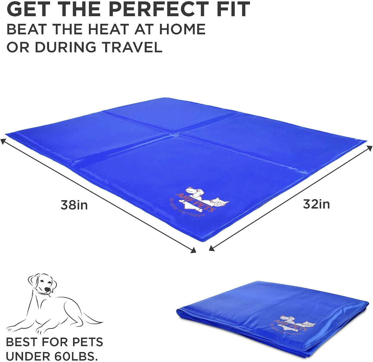 arf pets dog cooling mat - solid gel on a desk or shelf