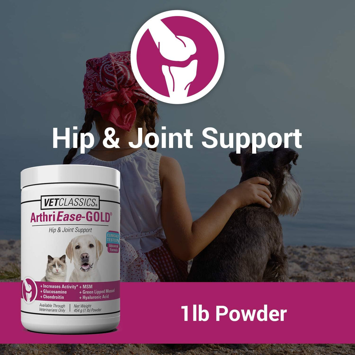 vet classics arthriease-gold hip & joint support for shown in use