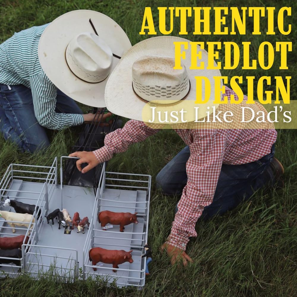 little buster toys feedlot – all-metal 1:16 scale shown in use