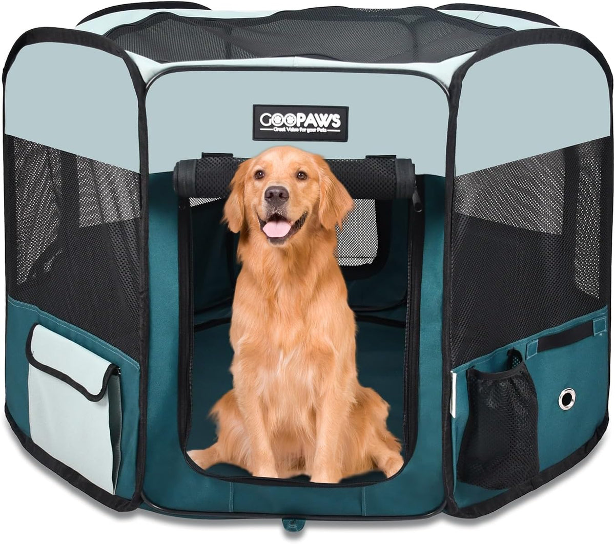 jespet soft dog playpen, portable pet exercise pen, main product view