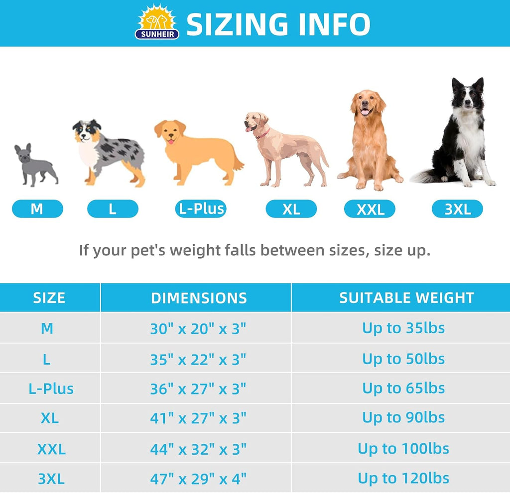 sunheir extra large orthopedic dog bed, jumbo waterproof, side view