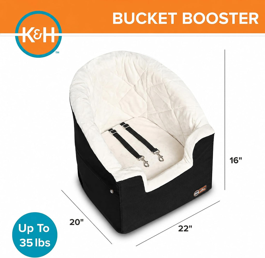 k&h bucket booster dog car seat, cat &, close-up detail