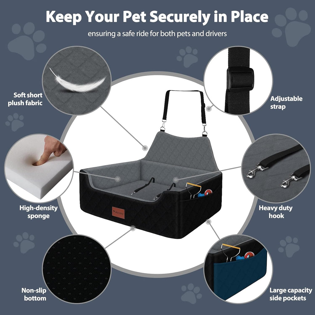 dog car seat for medium large dogs under showing dimensions