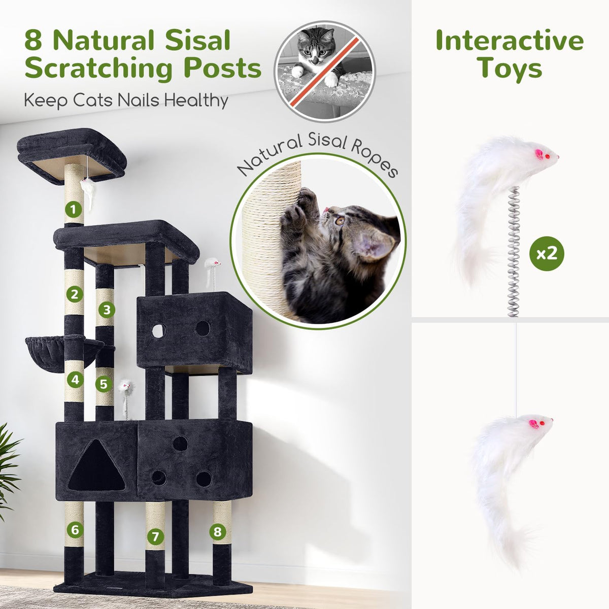 globlazer extra large cat tower for big cats, package contents