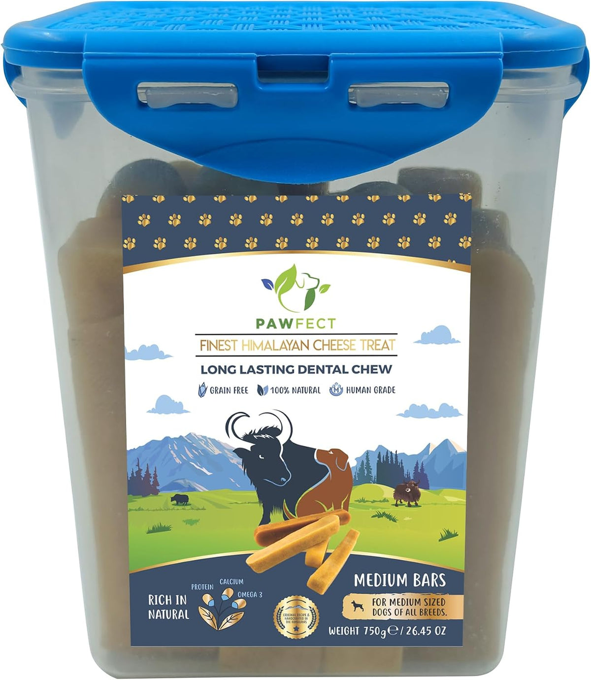 pawfect himalayan cheese chews for dogs | 100%, main product view