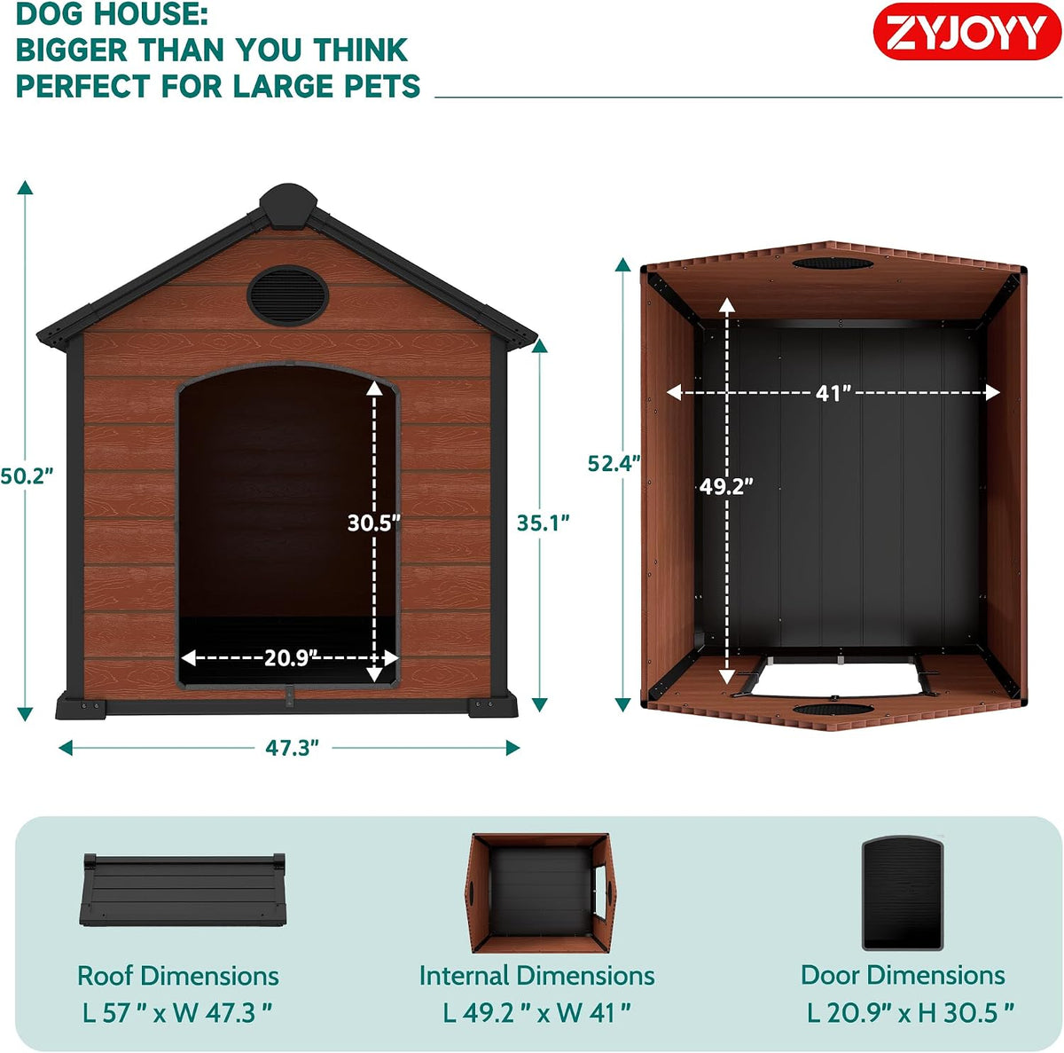 xxl dog house for large dogs outside, extra, close-up detail