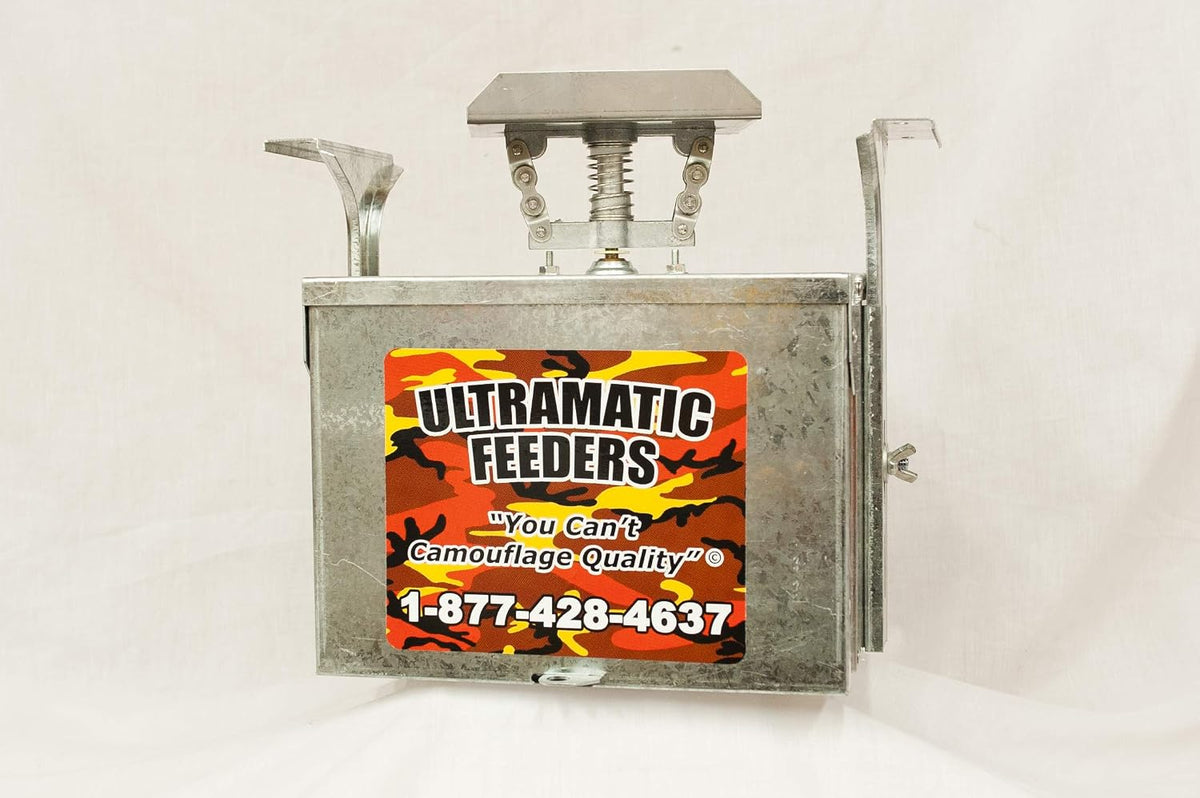 12 volt galvanized box feeder control unit with shown in use