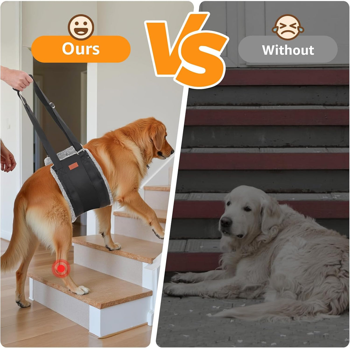 adjustable dog lift harness, dog sling for large shown in use