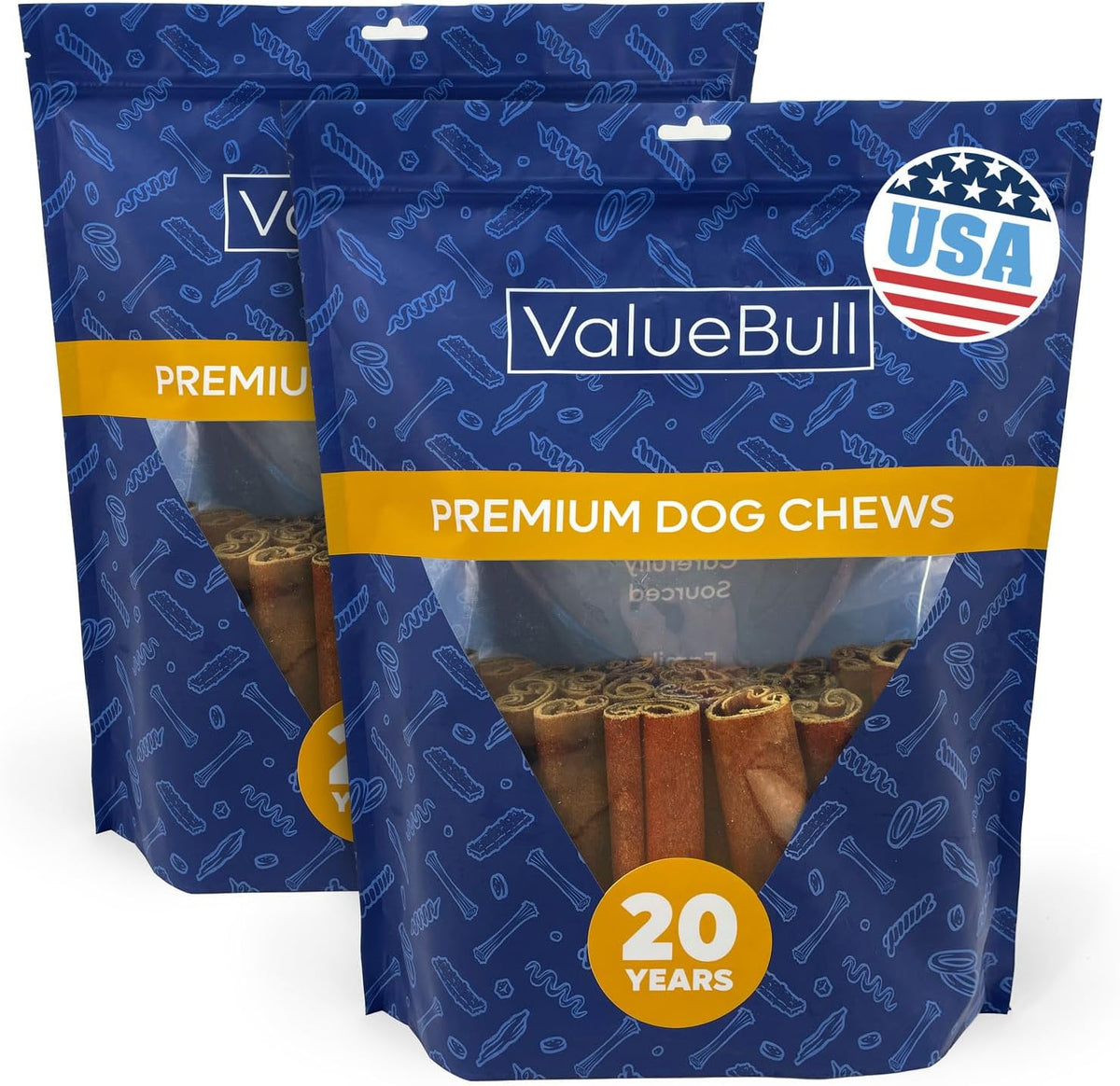 valuebull usa beef collagen sticks, 6 inch super, main product view