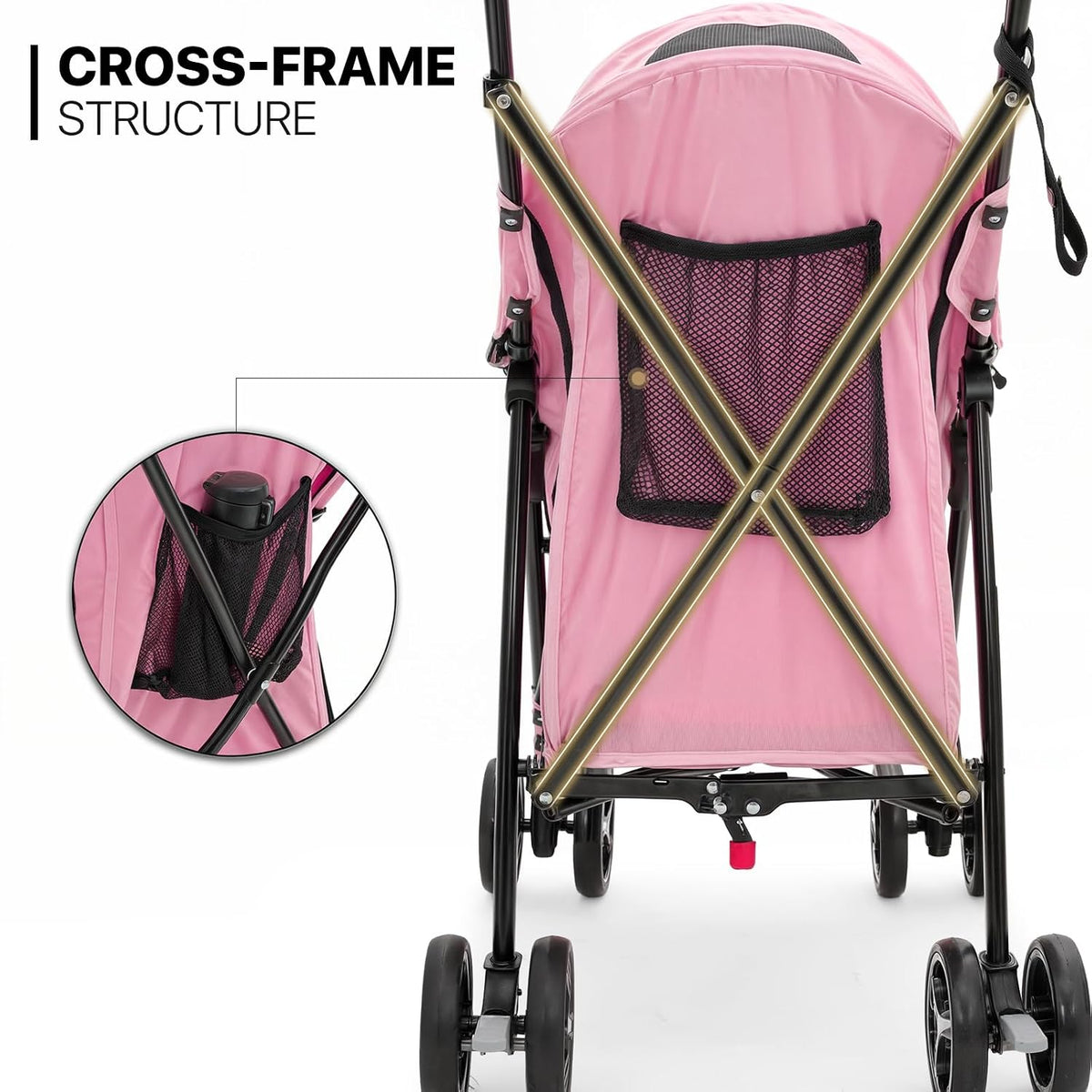 monibloom pet stroller for small/medium dogs and cats, front angle view
