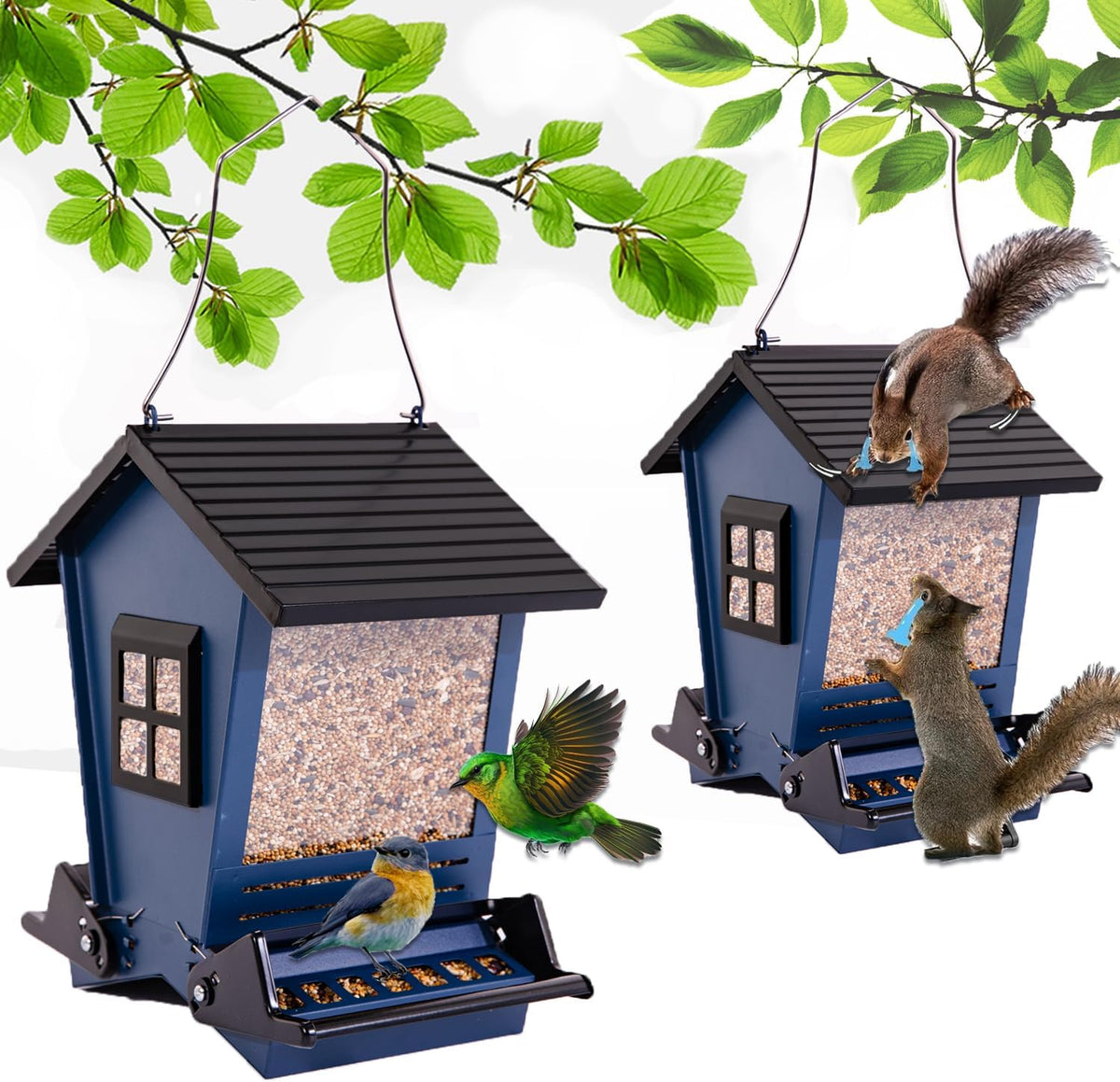 lscqyycc-bird feeder squirrel proof metal hanging for outdoor, main product view