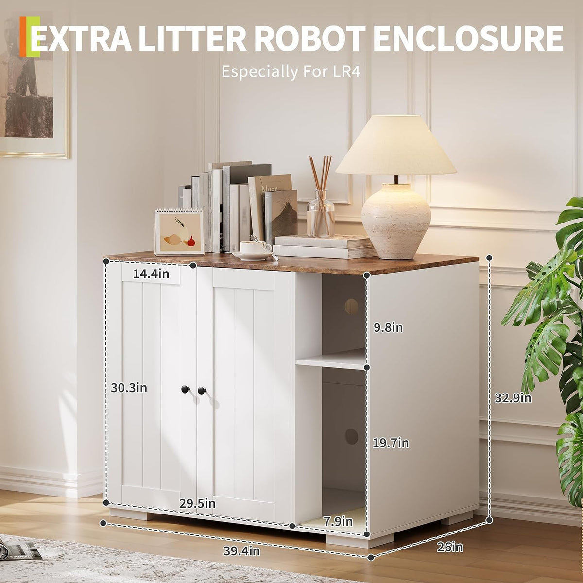 large cat litter enclosure with litter collector, enclosure, close-up detail