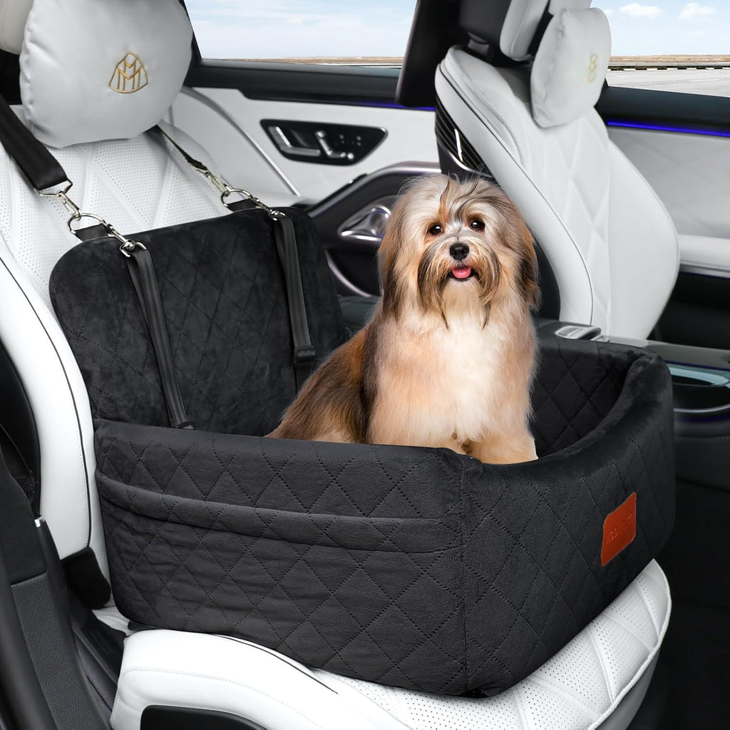wooaidagg dog car seat for small dogs under shown in use
