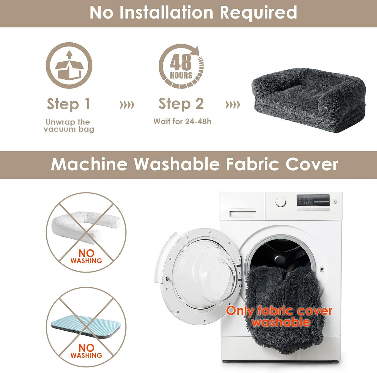 eheyciga foldable xxl dog bed for large sized, view 10