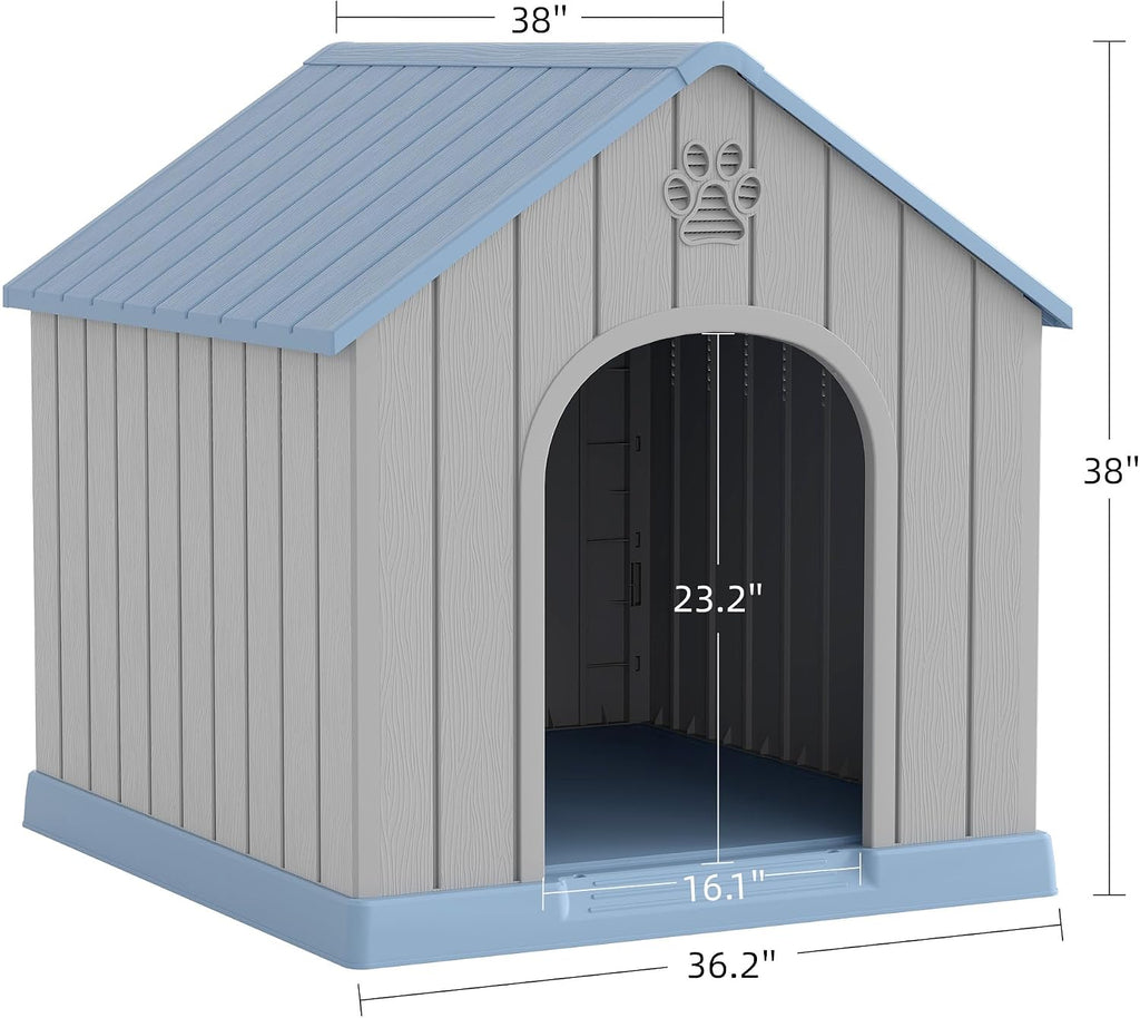 fancyango large dog house outdoor indoor for medium on a desk or shelf