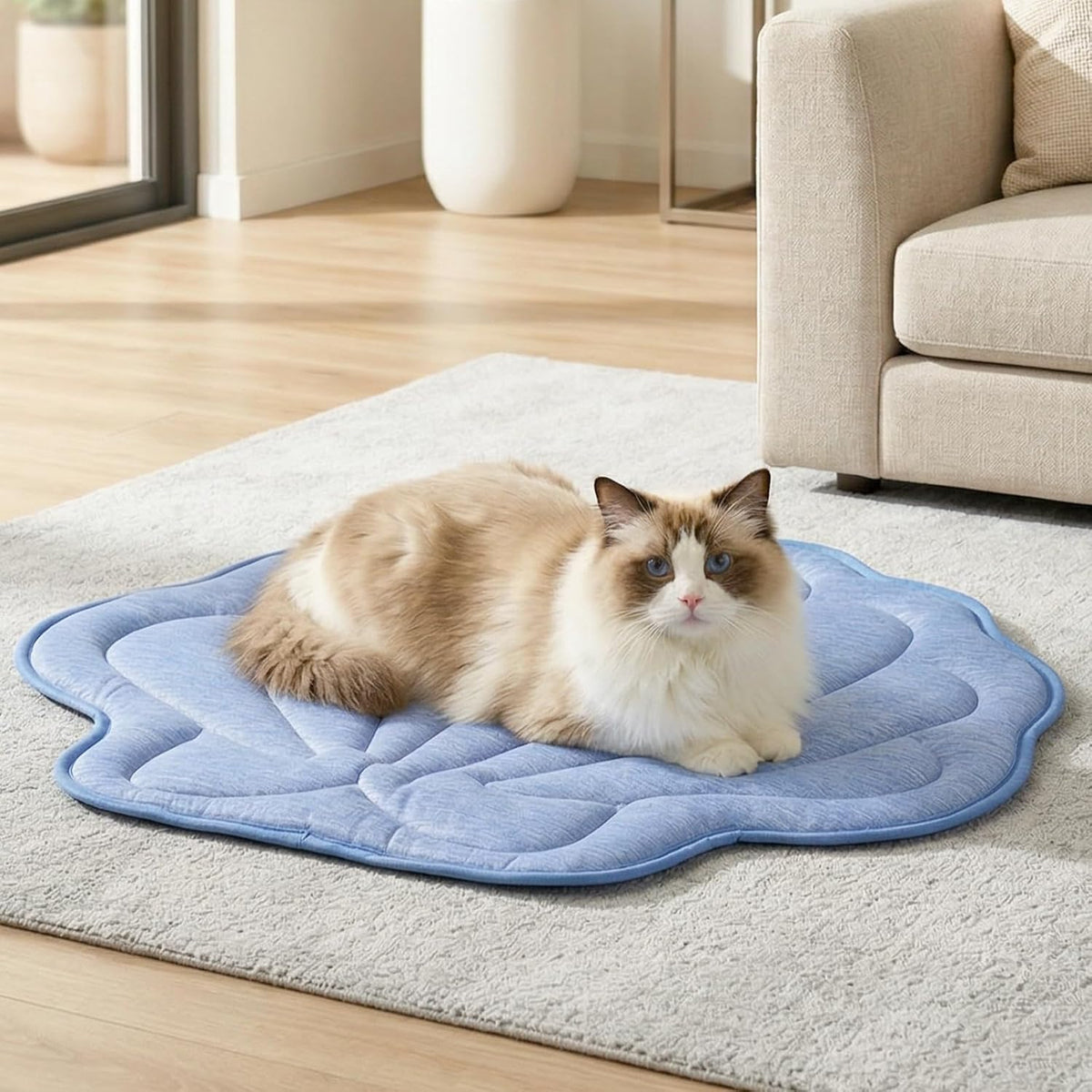 cozy bliss cute shell shape cooling mat for, main product view