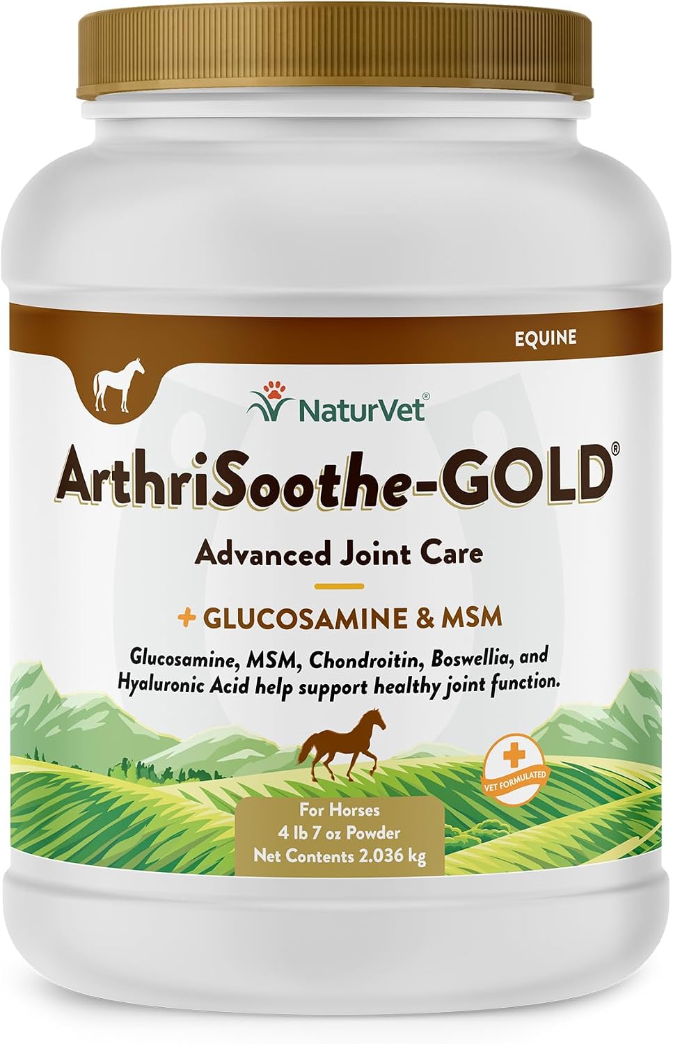 naturvet arthrisoothe gold advanced joint horse supplement powder, main product view